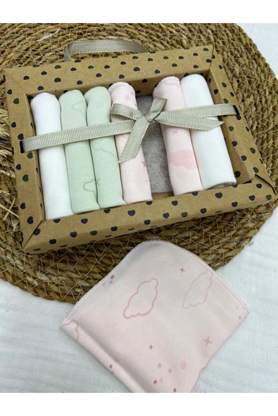 Caramell 7 Li Bebek Ağız Silme Mendili // Yeni Doğan // 2025 Mavi Uçan Araba 1204 - 5