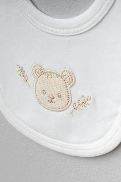 Bebitof My Baby Kumsal % 100 Coton 10 Lu Hastane Çıkışı Yeni Sevimli Kaplan Desenli Ekru 10095 - 5