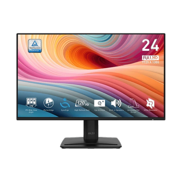 MSI PRO MP242A E2 23.8" 120Hz 1ms HDMI DP VGA AdaptiveSync HDR Ready FHD IPS Monitör ürün görseli
