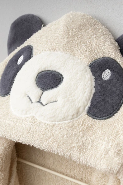 Bebitof My Baby Kumsal % 100 Pamuk 0 - 24 Ay Bornoz Seti Panda Desen Kutu İçerisinde 30052 - 3