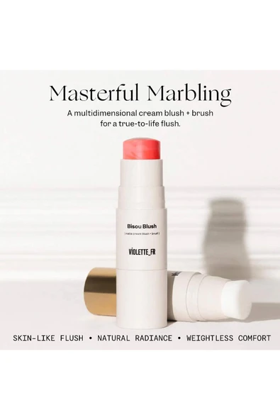 Violette_FR Bisou Blush Krem Allık ve Fırça Melanie 7GR - Resim 6