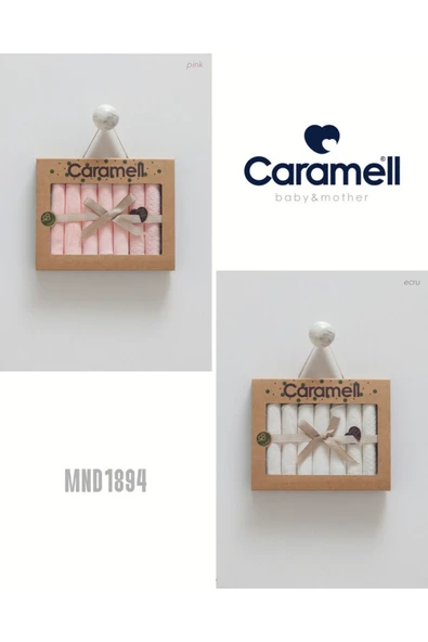 Caramell My Baby Kumsal %100 Coton 7li Bebek Ağız Silme Mendili Yeni Sezon Mini Dantel 2 li paket 1894 - 3