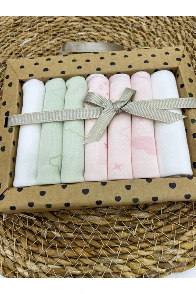 Caramell 7 Li Bebek Ağız Silme Mendili // Yeni Doğan // 2025 Mavi Uçan Araba 1204 - 3