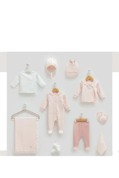 Caramell Yeni Doğan Hastane Çıkışı 10 lu set Özel Kumaş Sevgi Dolu Romantik Renk Ve Çeşit -**1273--