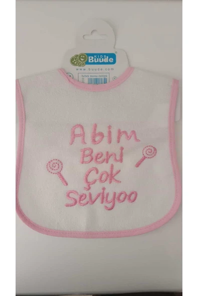 BUUDE My Baby Kumsal Su Geçirmez Abim Beni Çok Seviyor Baskılı Bebek Mama Önlüğü ürün görseli