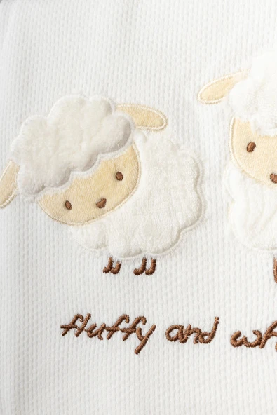 Bebitof My Baby Kumsal % 100 Coton 10 Lu Hastane Çıkışı Yeni Sevimli Kuzu Desenli 10120 - 4