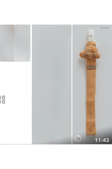 Caramell My Baby Kumsal Prenses Arabası Emzik Askısı Kahverengi 2188 ürün görseli