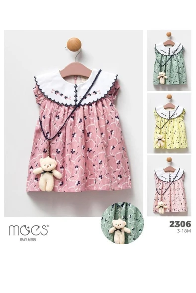 MOES ASKILI AYICIKLI KIZ BEBEK ELBİSE 2306 ürün görseli 1