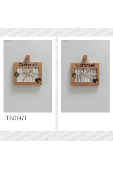 Caramell My Baby Kumsal %100 Coton 7li Bebek Ağız Silme Mendili Yeni Sezon Sevimli Ayıcık 2 Li Paket 1471 - 3