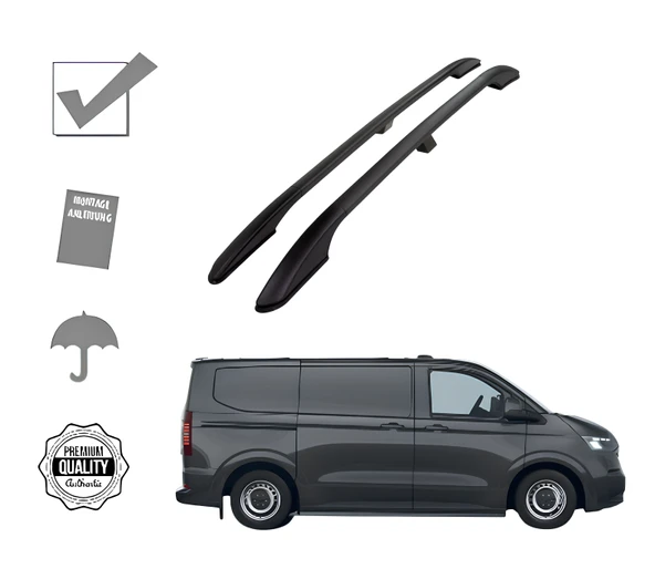 TRANSPORTER PANEL VAN KISA ŞASE 2025 2026 2027 PORTBAGAJ TAVAN ÇITASI SİYAH ürün görseli 1