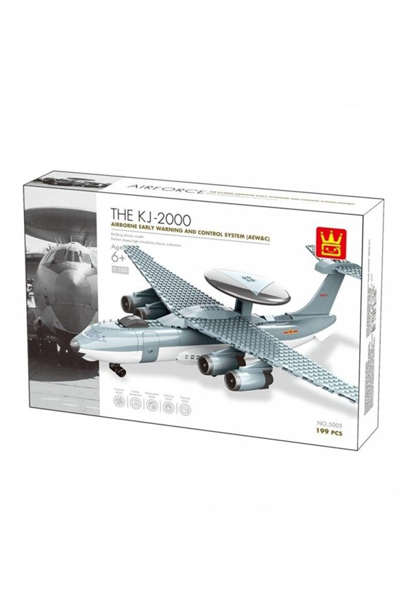 Wange LEGO 199 Parça KJ-2000 Awacs - Savaş Uçağı