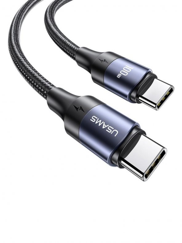 Usams Us-Sj524 Örgülü 1.2M Type-C To Type-C 100W Pd Hızlı Şarj Ve Data Kablosu - 4