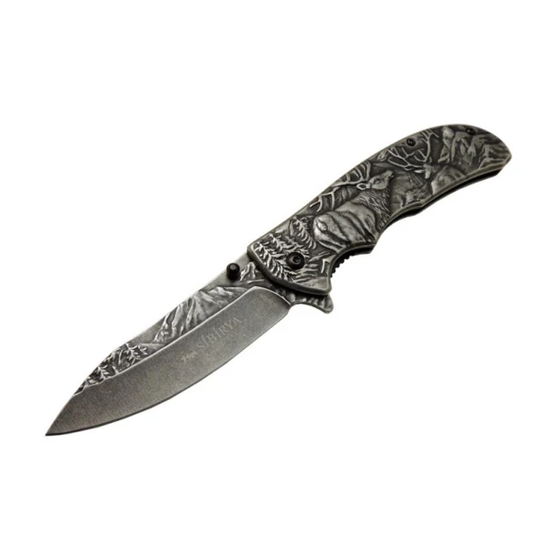 Sibirya Geyikli Çakı Eskitme Marka:Sibirya Ürün Kodu: S-2078B 21,5 CM ürün görseli