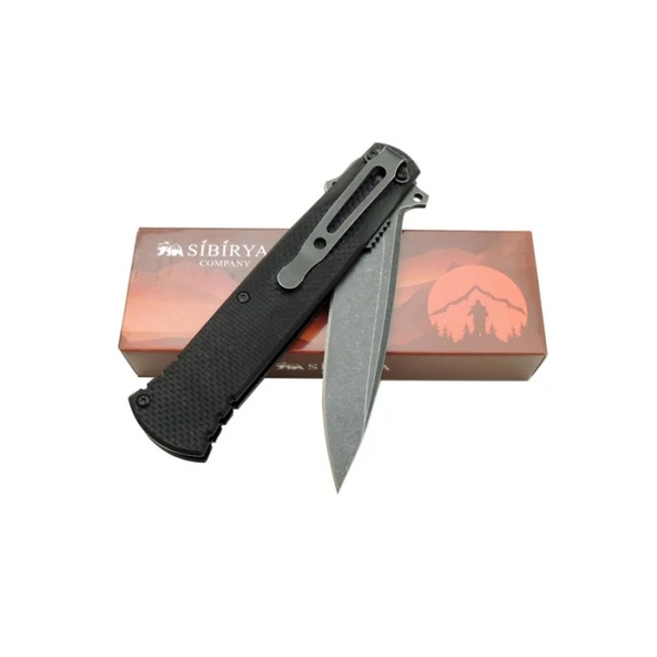 Sibirya Kartallı Çakı Siyah Marka:Sibirya Ürün Kodu: S-2197-D 21,5 CM - Resim 2