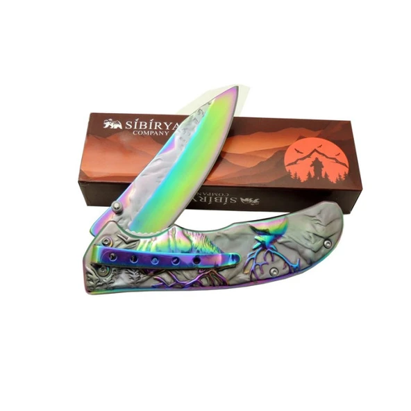 Sibirya Geyikli Çakı Gökkuşağı Marka:Sibirya Ürün Kodu: S-2078X 21 CM - Resim 2