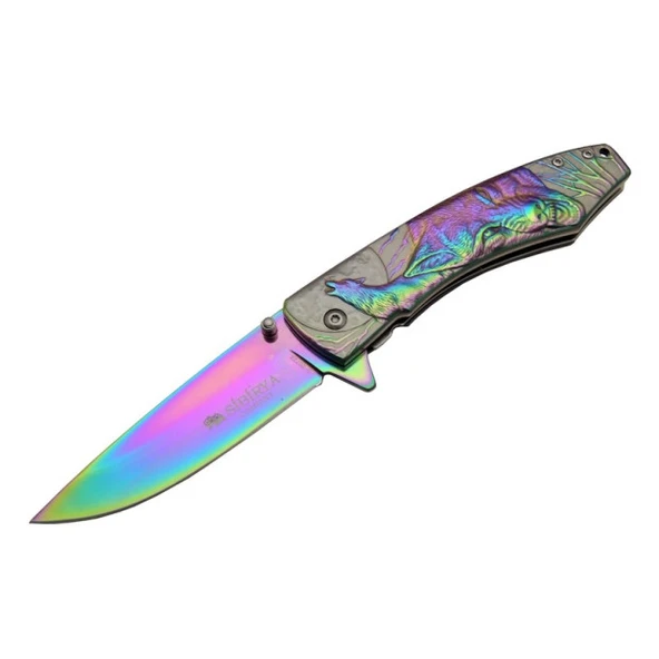 Sibirya Kurt Çakı Gökkuşağı Marka:Sibirya Ürün Kodu: S-2072X 21 CM ürün görseli