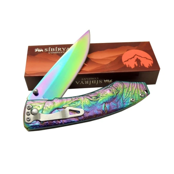 Sibirya Kurt Çakı Gökkuşağı Marka:Sibirya Ürün Kodu: S-2072X 21 CM - Resim 2