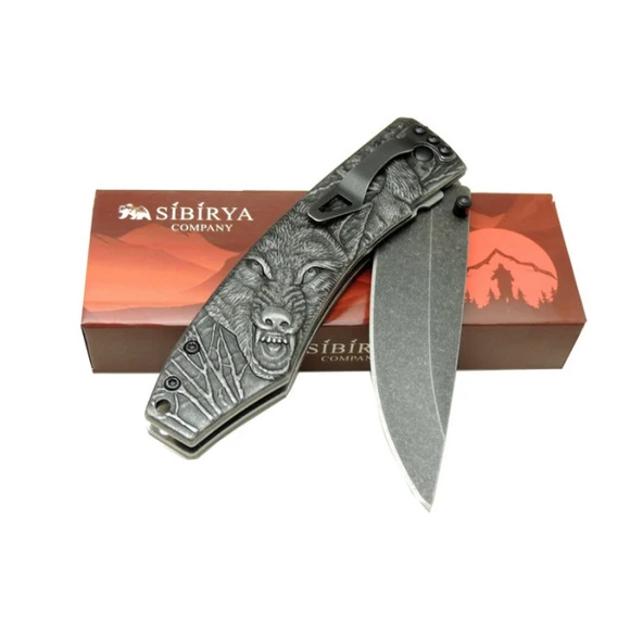 Sibirya Kurt Çakı Eskitme Marka:Sibirya Ürün Kodu: S-2072B 21 CM - Resim 5