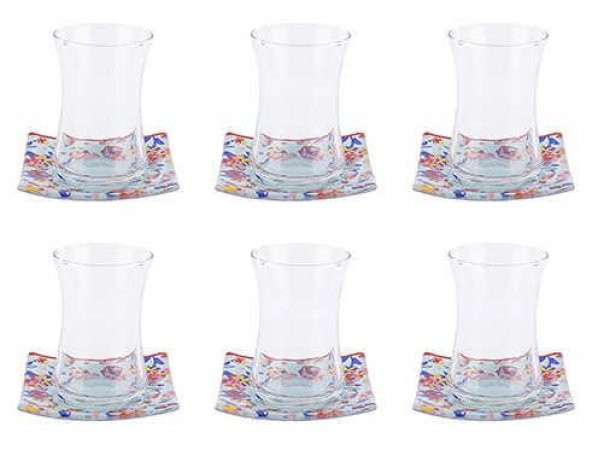 TANTİTONİ CAM ASORTİ 12 PARÇA ÇAY SETİ MINT SPRİNG - 2