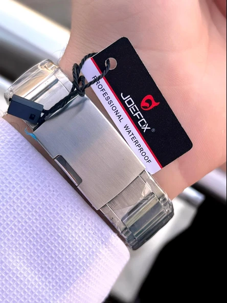 Joefox Çelik Kordon Dijital Ve Analog 2 Yıl Garantili 3 Atm Suya Dayanıklı Erkek Kol Saati JOE.CL09 - Resim 4