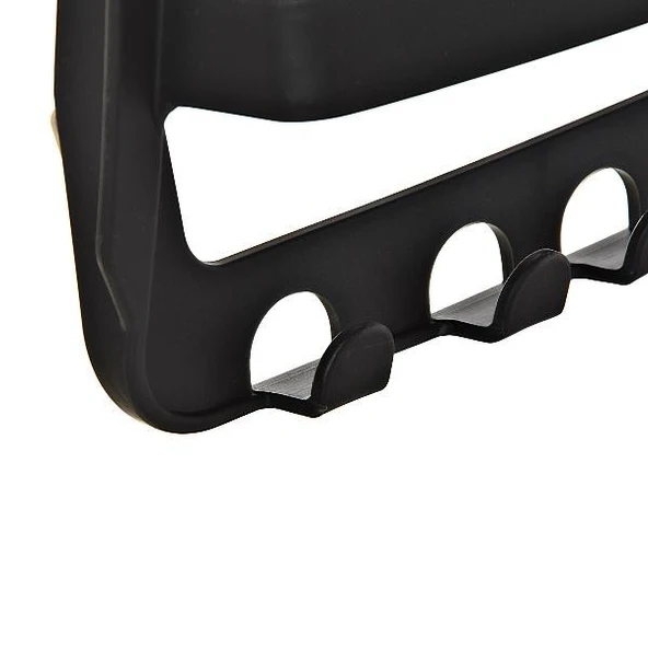 Asılabilir 3 Katlı Siyah Duş Rafı | Askılıklı Banyo Organizeri – Delmeden Montaj - Resim 3