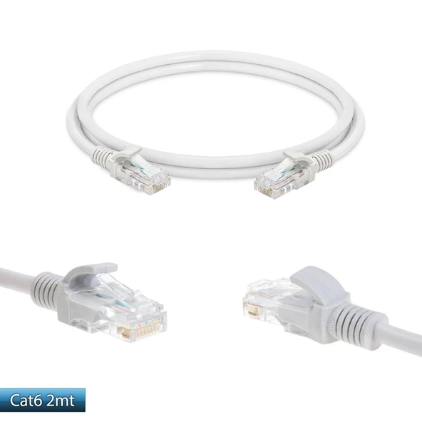 Cat6 Patch Network Ethernet Kablo - Polaxtor - 2 Mt