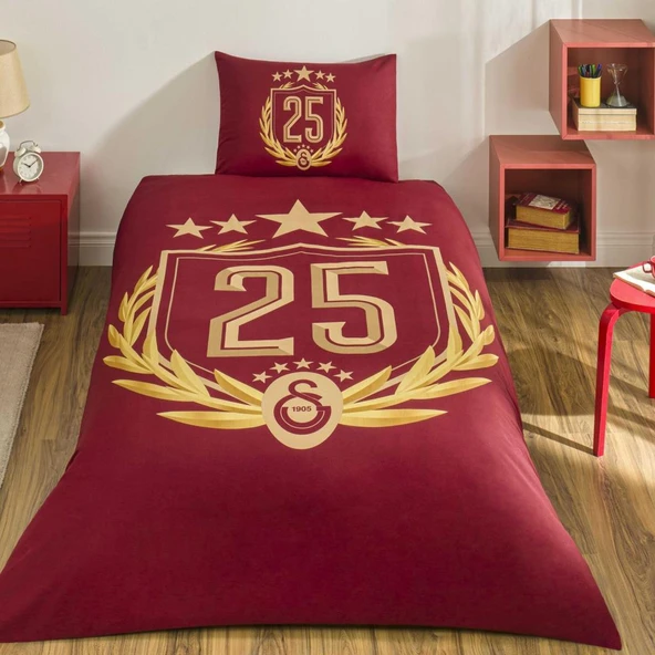 Taç Galatasaray 25. Şampiyonluk Tek Kişilik Lisanslı Nevresim Takımı ürün görseli