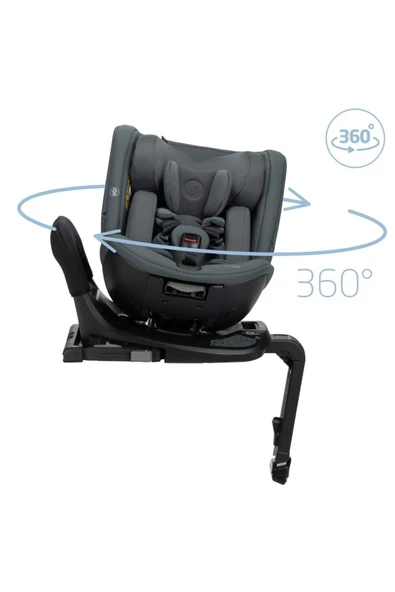 MAXİ-COSİ Maxi-cosi Spinel 360 S I-size Dönebilen Yatabilen Isofix'li 0-36 Kg Oto koltuğu Authentic Graphite - Resim 6