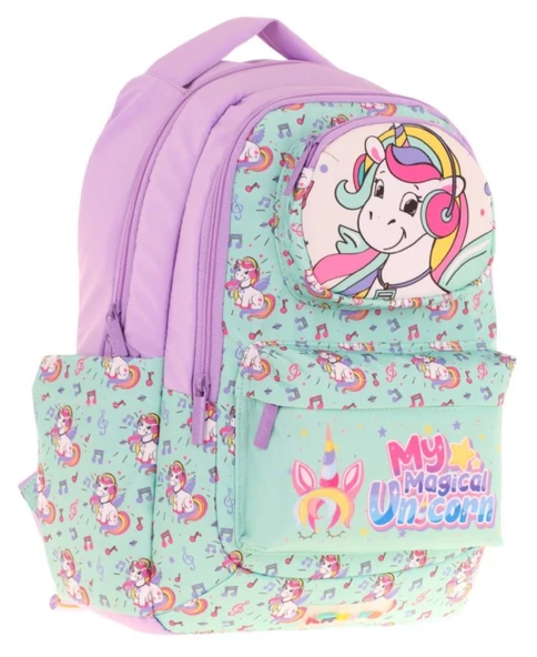 Kaukko Toys Kız Çocuk 3d Unicorn Şekilli İlkokul ve Günlük Sırt Çantası - Turkuaz - L5234 ürün görseli