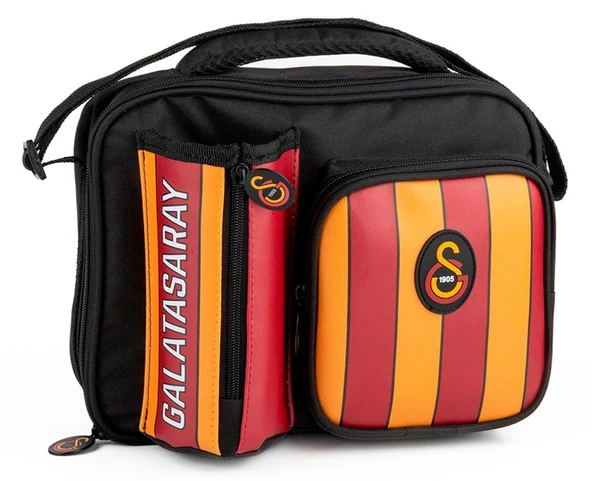 Galatasaray Üç Bölmeli (Matara Cepli) Erkek Çocuk Suni Deri Beslenme Çantası - 25558 ürün görseli