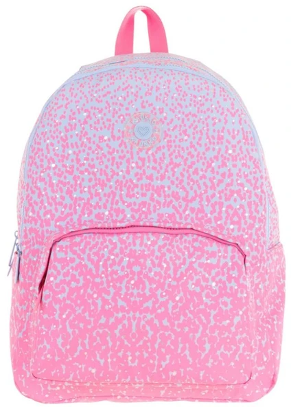 Kaukko Dots Kız Çocuk Üç Bölmeli İlkokul ve Ortaokul Çantası - Pembe Nokta Desenli - K1803 - Resim 2