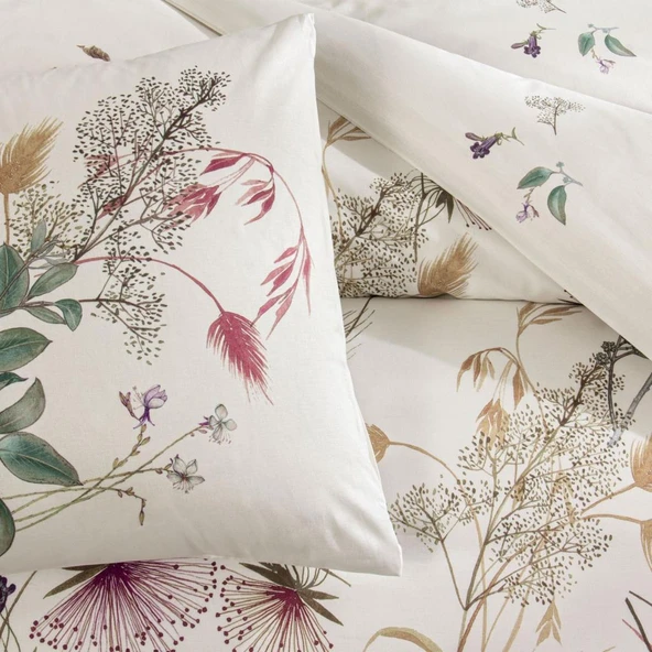 Taç Çift Kişilik Ranforce Nevresim Takımı Elowen Yeşil - 3