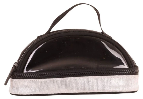 Kaukko Crescent Taşıma Saplı Kız Çocuk İki Gözlü Kalemlik - Siyah, Şeffaf Cepli - K2724 - Resim 2