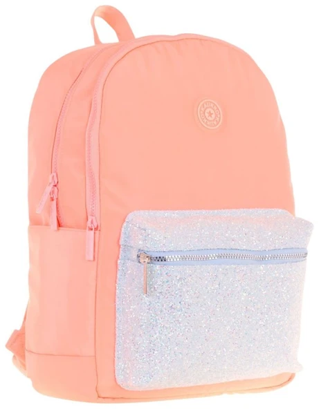 Kaukko Bright Kız Çocuk Taşlı Somon Üç Bölmeli Okul Çantası - K1810 ürün görseli