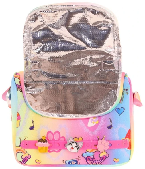 Kaukko Kids Isı Yalıtımlı, Silikon Aksesuarlı Beslenme Çantası - Mavi Sarı - Kız Çocuk - L7244 - Resim 3