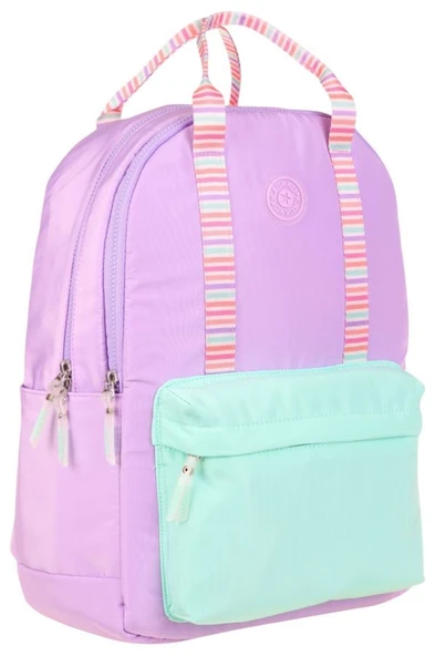 Kaukko K1764 Kız Çocuk/Kadın (Mor Yeşil - Çift Renk) Okul ve Günlük Sırt Çantası ürün görseli