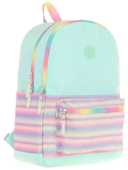 Kaukko Brush Üç Bölmeli Kız Çocuk Su Yeşili Çok Renkli Okul Çantası - K1824 ürün görseli
