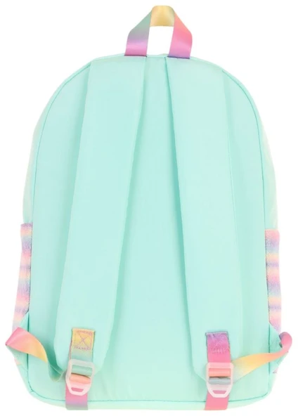 Kaukko Brush Üç Bölmeli Kız Çocuk Su Yeşili Çok Renkli Okul Çantası - K1824 - Resim 3