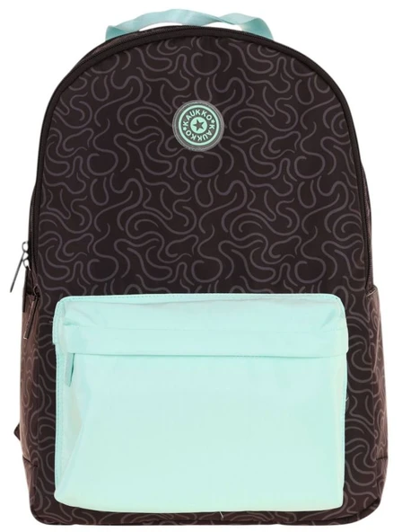 Kaukko Double Colors Üç Bölmeli Kız Çocuk Okul ve Günlük Sırt Çantası - Siyah Turkuaz - K1835 - Resim 2