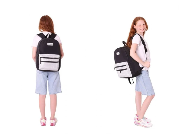 Kaukko Magic Dreams Okul Sırt Çantası ve Şeffaf Kalem Çantası Seti - Kız Çocuk - Siyah - Resim 5