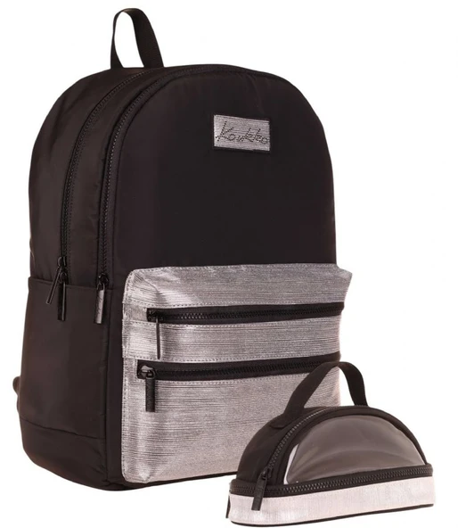 Kaukko Magic Dreams Okul Sırt Çantası ve Şeffaf Kalem Çantası Seti - Kız Çocuk - Siyah ürün görseli