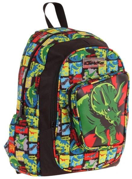 Kaukko Kids Üç Gözlü (Erkek Çocuk) Okul Sırt Çantası (3D Gergedan Detaylı) - L5263 ürün görseli