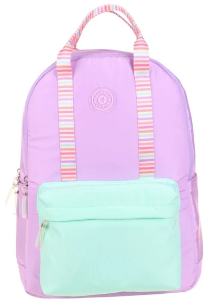 Kaukko K1764 Kız Çocuk/Kadın (Mor Yeşil - Çift Renk) Okul ve Günlük Sırt Çantası - Resim 2