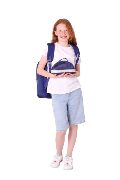 Kaukko Magic Dreams Okul Sırt Çantası ve Şeffaf Kalem Çantası Seti - Kız Çocuk - Lacivert - Resim 3