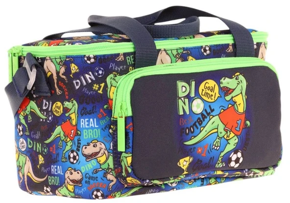 Kaukko Kids Thermo Isı Yalıtımlı Erkek Çocuk Dinazor Lacivert Yeşil Beslenme Çantası L7266 (İki Bölmeli) ürün görseli