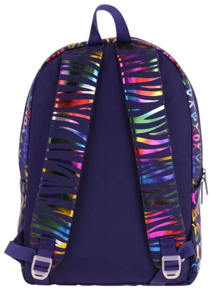 Kaukko Shine Üç Bölmeli Lacivert XOXO Desenli Sırt Çantası - K1779 - Resim 3