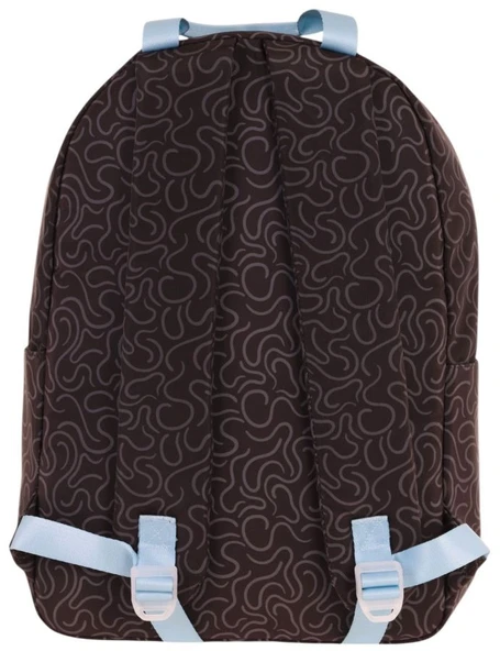 Kaukko Double Colors Üç Bölmeli Kız Çocuk Okul ve Günlük Sırt Çantası - Siyah Mavi - K1839 - Resim 3