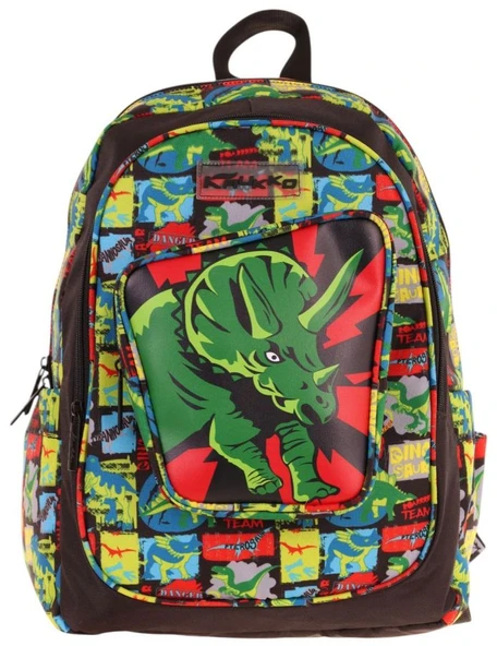 Kaukko Kids Üç Gözlü (Erkek Çocuk) Okul Sırt Çantası (3D Gergedan Detaylı) - L5263 - Resim 2