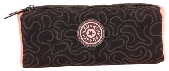 Kaukko İki Bölmeli Kız Çocuk Okul Kalem Çantası - Siyah Somon - K2747 - 2