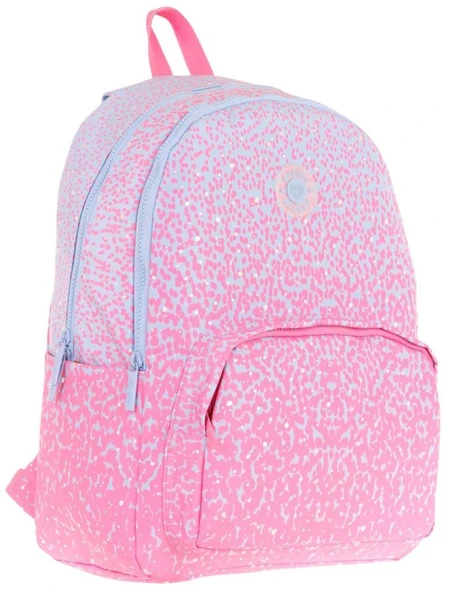 Kaukko Dots Kız Çocuk Üç Bölmeli İlkokul ve Ortaokul Çantası - Pembe Nokta Desenli - K1803 ürün görseli